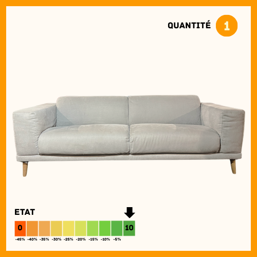 Gray 4-seater sofa