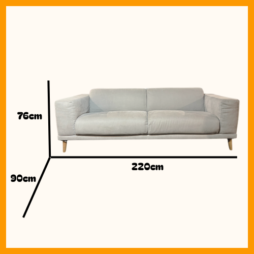 Gray 4-seater sofa