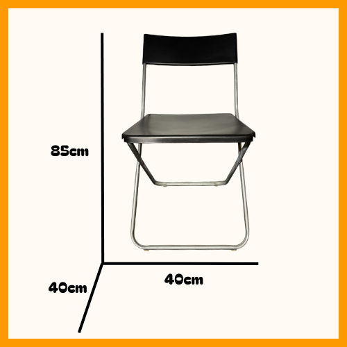 Silla plegable negra