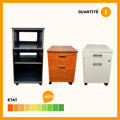 Lot 3 meubles de rangement